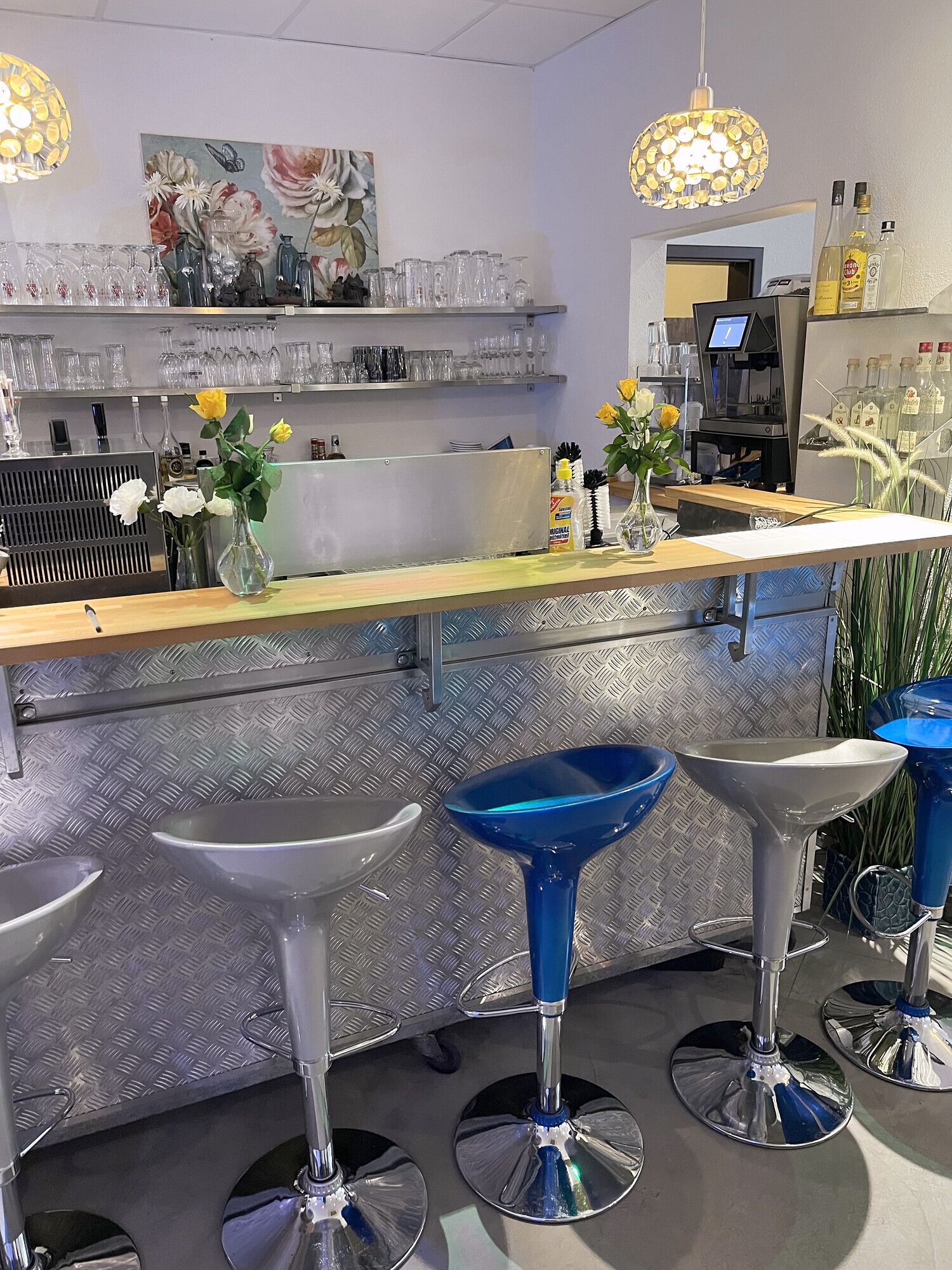 Die Bar in der Blaupause